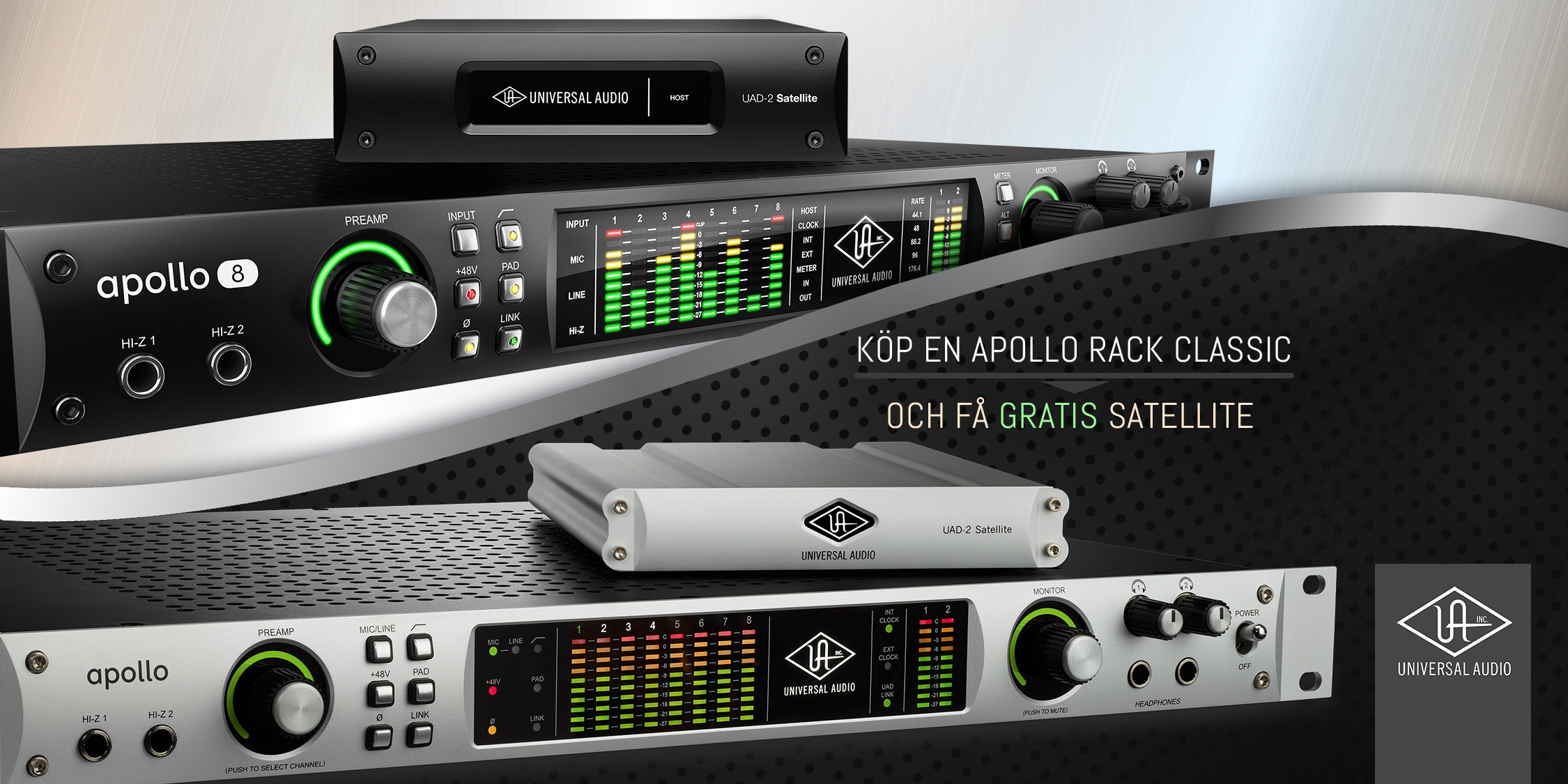 Universal Audio Kampanj – Köp Apollo Rack Classic och få gratis UAD-2 Satellite